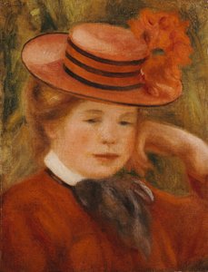 Ein junges Mädchen mit rotem Hut, 1899