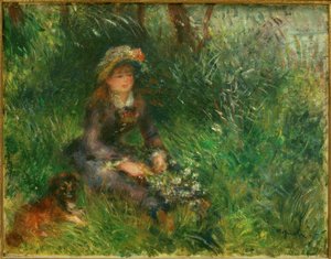 Aline Charigot mit Hund