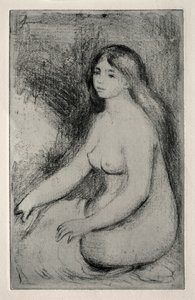 Sitzende Badende von Pierre Auguste Renoir