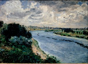 Lastkähne auf der Seine