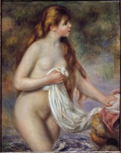 Badende mit langen Haaren von Pierre Auguste Renoir