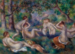 Badende im Wald von Pierre Auguste Renoir