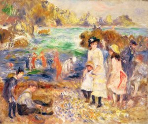 Strandszene, Guernsey (Enfants au bord de la Mer a Guernsey) 1883