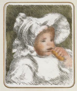 Kind mit einem Keks, ca. 1888-89
