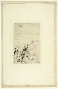 Kinder am Strand, Berneval von Pierre Auguste Renoir
