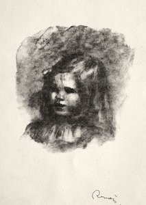 Claude Renoir, nach links gedreht von Pierre Auguste Renoir