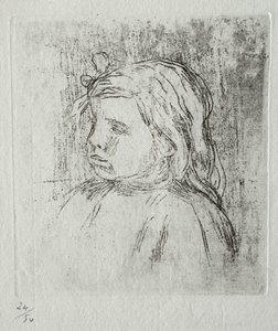 Claude Renoir, dreiviertel nach links von Pierre Auguste Renoir