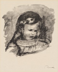 Claude Renoir, der Kopf gesenkt (Claude Renoir, la tête baissée) von Pierre Auguste Renoir
