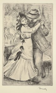 Tanz auf dem Land, ca. 1890 (Weichgrundradierung)