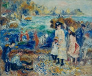 Kinder am Meer in Guernsey