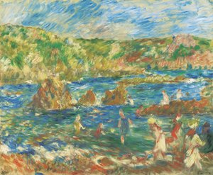 Kinder am Strand von Guernsey, ca. 1883 von Pierre Auguste Renoir