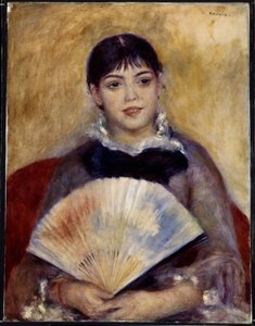 Mädchen mit Fächer von Pierre Auguste Renoir