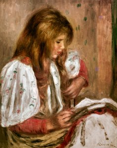 Mädchen in Weiß von Pierre Auguste Renoir