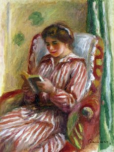 Gabrielle liest von Pierre Auguste Renoir
