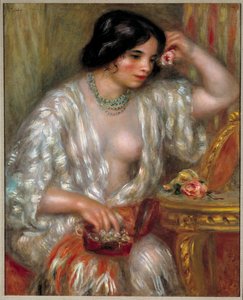 Gabrielle mit Schmuck: Gabrielle Renard, die Amme des Sohnes des Künstlers (Pierre Auguste Renoir) von Pierre Auguste Renoir