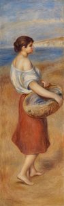 Mädchen mit Fischkorb (Pêcheuse de poissons) von Pierre Auguste Renoir