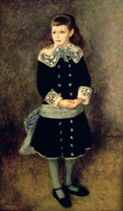 Mädchen mit einer blauen Schärpe, spätes 19. bis frühes 20. Jahrhundert von Pierre Auguste Renoir