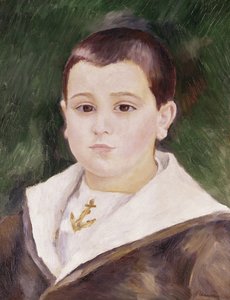 Kopf eines Jungen im Matrosenanzug