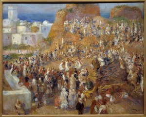 Die Moschee. Arabisches Fest. Tanzvorführung und Musiker in Algier von Pierre Auguste Renoir