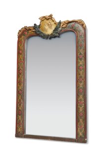 Spiegelrahmen mit einem Medaillon „Mädchenkopf“ für Madame Charpentiers Salon, ca. 1878-79