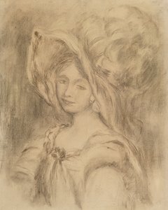 Mme Dieterle mit Hut, ca. 1896 von Pierre Auguste Renoir