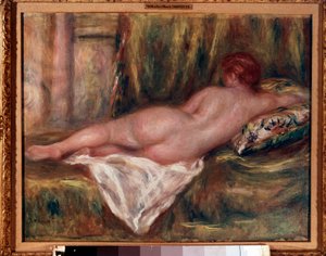 Nackte Frau von hinten gesehen oder Ruhe nach dem Bad