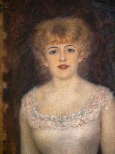 Porträt der Schauspielerin Jeanne Samary (Detail) von Pierre Auguste Renoir