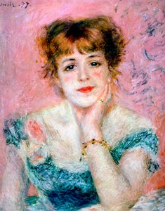 Porträt der Schauspielerin Jeanne Samary, 1878