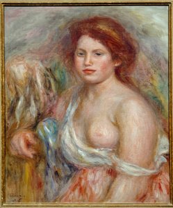 Porträt des Modells in Büste, Gemälde von Pierre Auguste Renoir von Pierre Auguste Renoir
