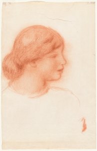 Profil einer jungen Frau, um 1910 von Pierre Auguste Renoir