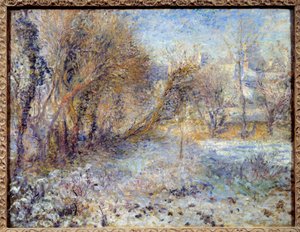 Schneelandschaft. Gemälde von Pierre Auguste Renoir (1841-1919) 1875 Paris, Musée de l
