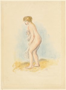 Stehende weibliche Badende von Pierre Auguste Renoir
