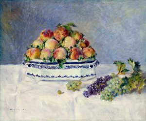 Stillleben mit Pfirsichen und Trauben, 1881