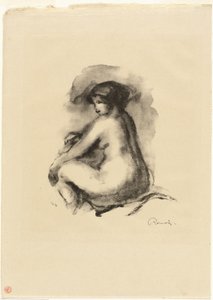 Studie einer sitzenden nackten Frau von Pierre Auguste Renoir