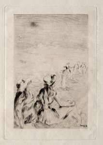 Am Strand, in Berneval von Pierre Auguste Renoir