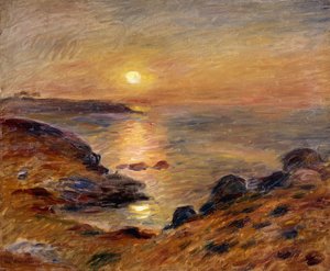 Der Sonnenuntergang in Douarnenez, 1883 von Pierre Auguste Renoir