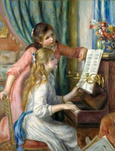 Zwei junge Mädchen am Klavier, 1892