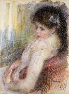 Sitzende Frau