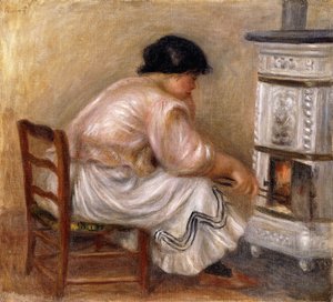 Frau an der Ecke des Ofens von Pierre Auguste Renoir