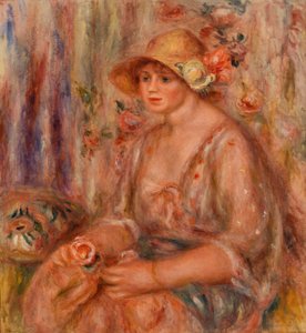 Frau im Musselinkleid