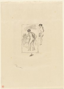 Frau mit Weinrebe, 4. Variante von Pierre Auguste Renoir