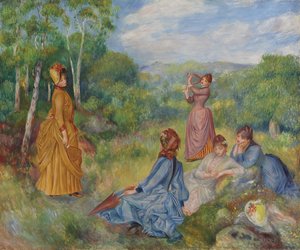 Junge Damen spielen Badminton, ca. 1887 von Pierre Auguste Renoir