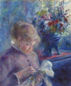 Junge Frau beim Nähen, 1879