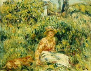Junge Frau im Garten