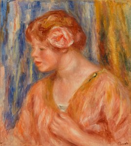 Junge Frau mit Rose