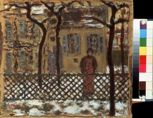 Hinter dem Zaun von Pierre Bonnard