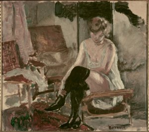 Studie einer jungen Frau auf ihrer Chaiselongue von Pierre Bonnard