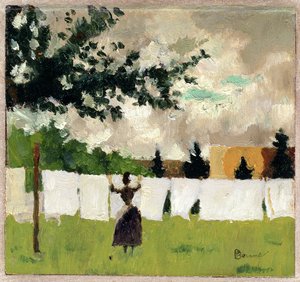 Femme Etendant du Linge, ca. 1892 von Pierre Bonnard