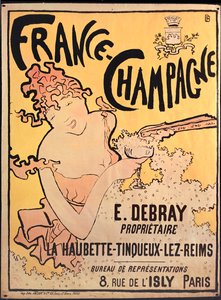Frankreich Champagner. Lithographie von Pierre Bonnard