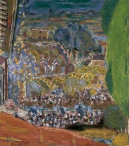 Landschaft mit roten Dächern von Pierre Bonnard